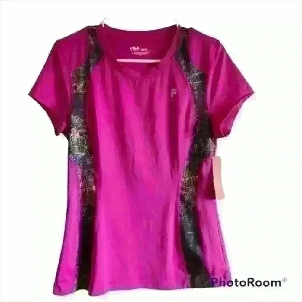 Fila Sport magenta short sleeve workout shirt medium New With Tags sz medium